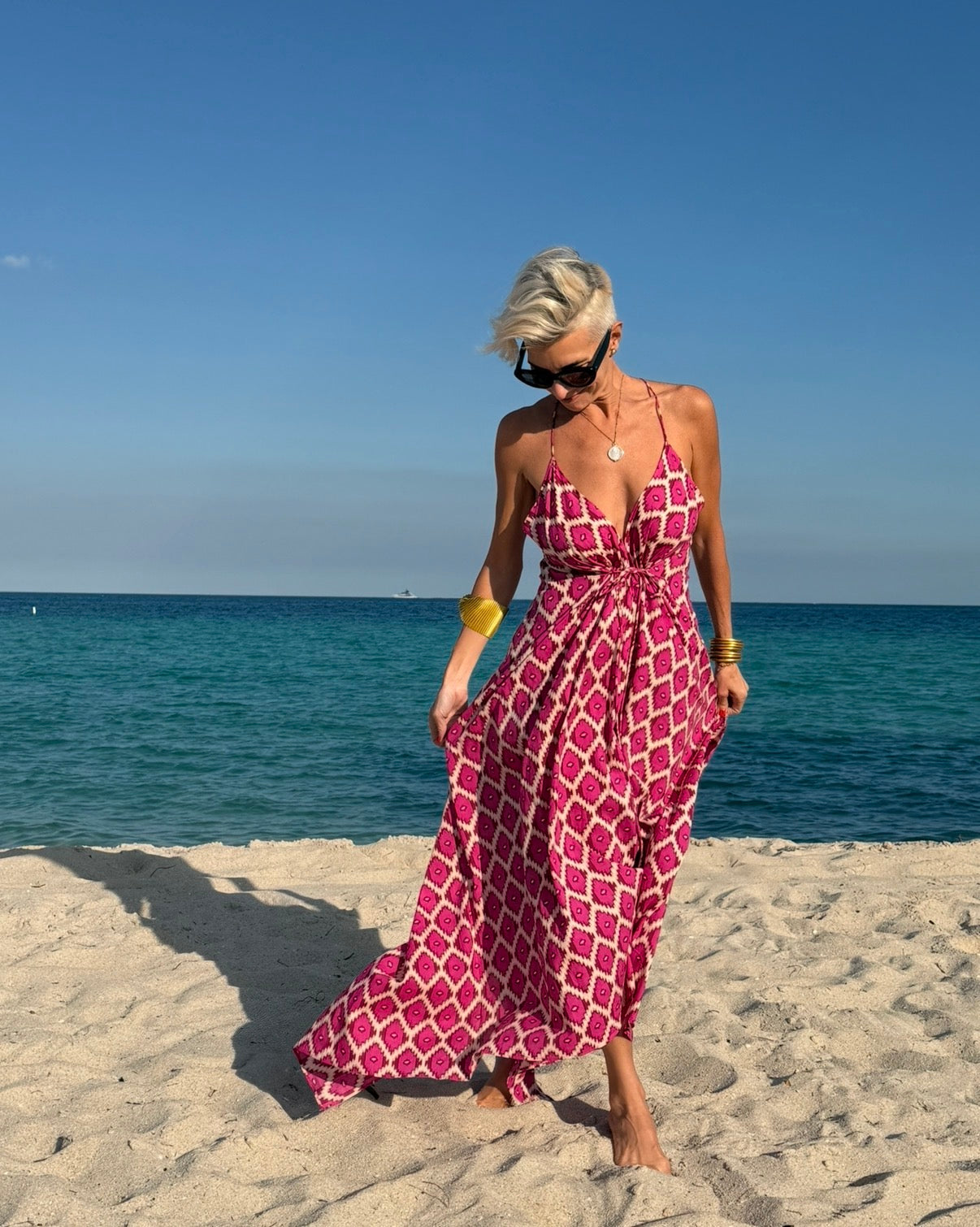 Pink Ikat Nomad Dress
