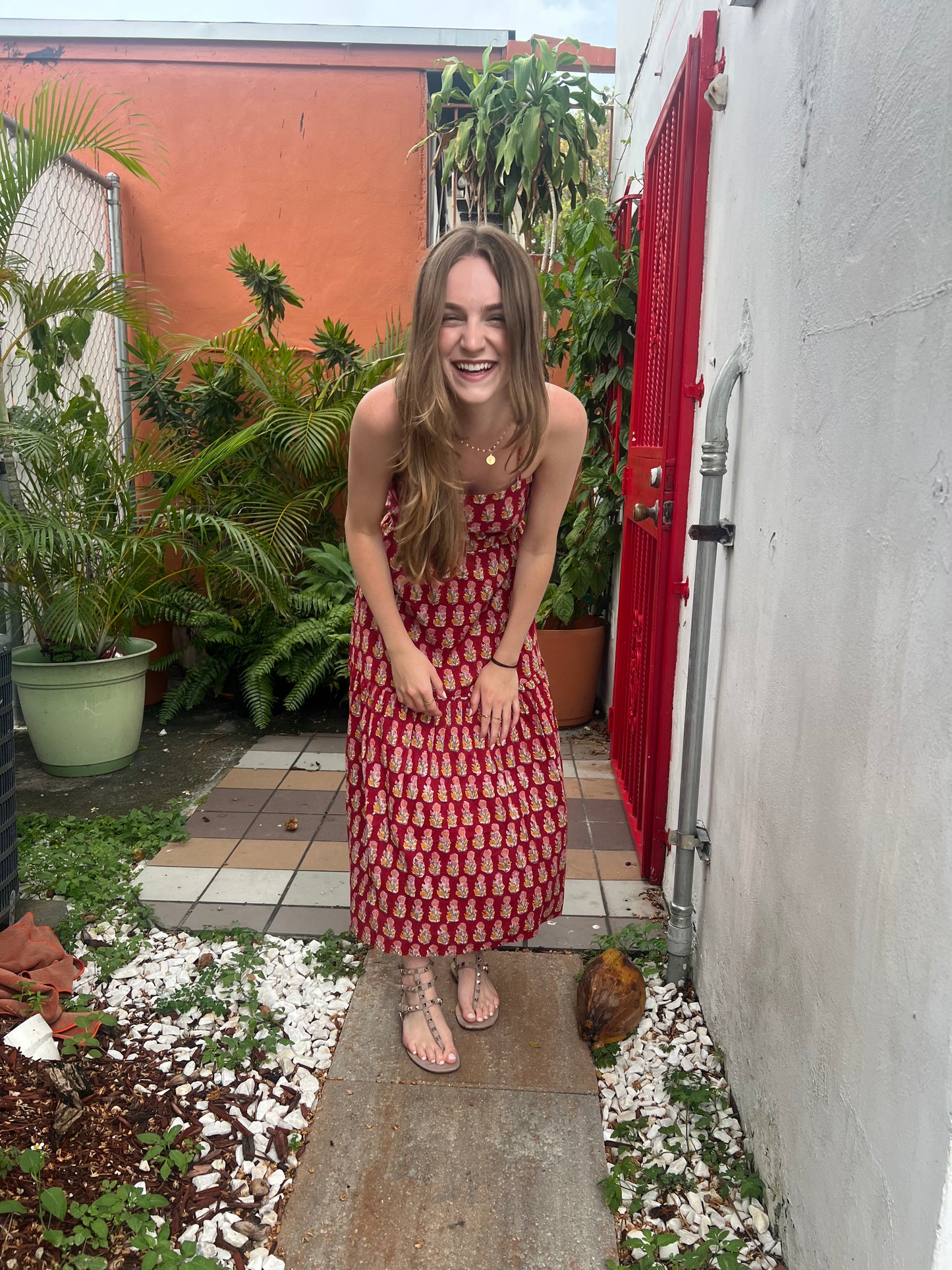 Crimson Rose Twist Dress