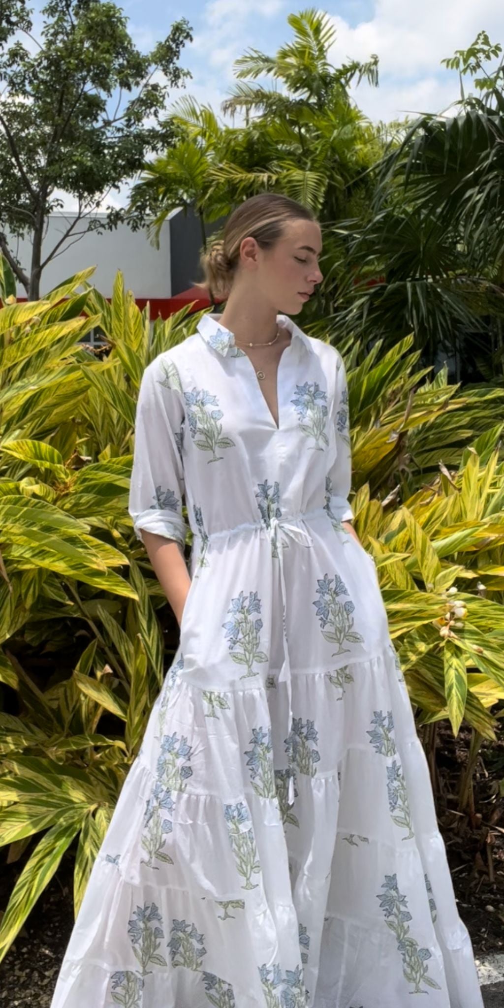 Bluebell Flower Shirt Dress