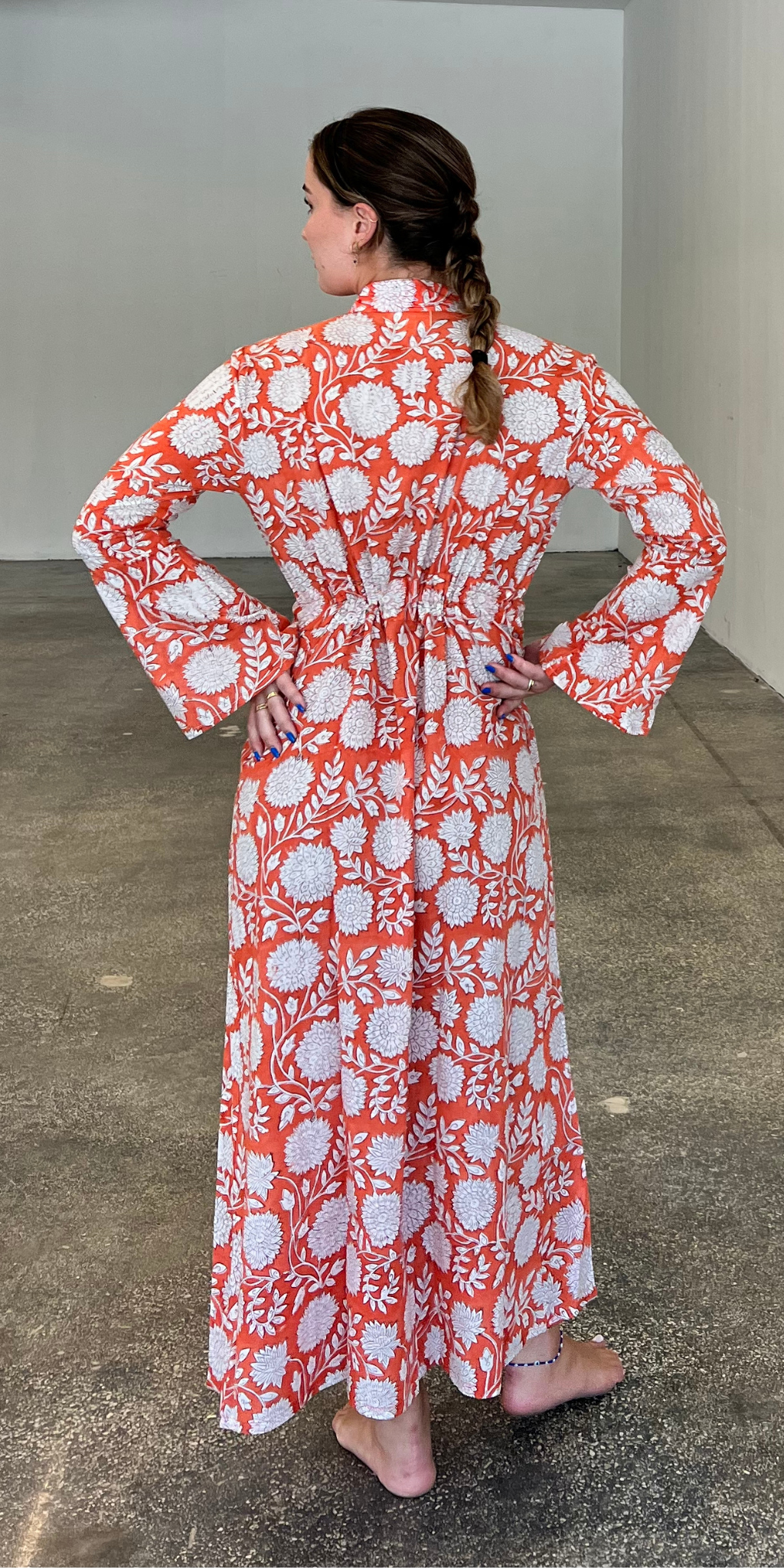 Orange Button Dress