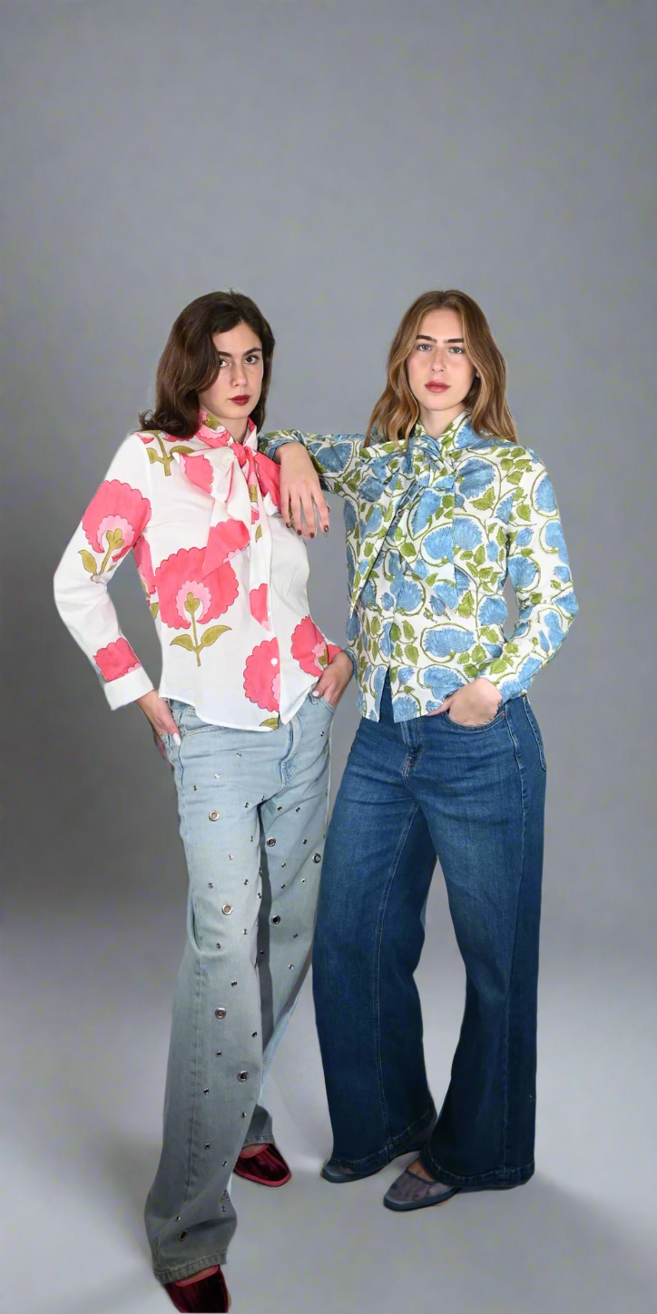 Rocknroll Bloom Bow Shirt