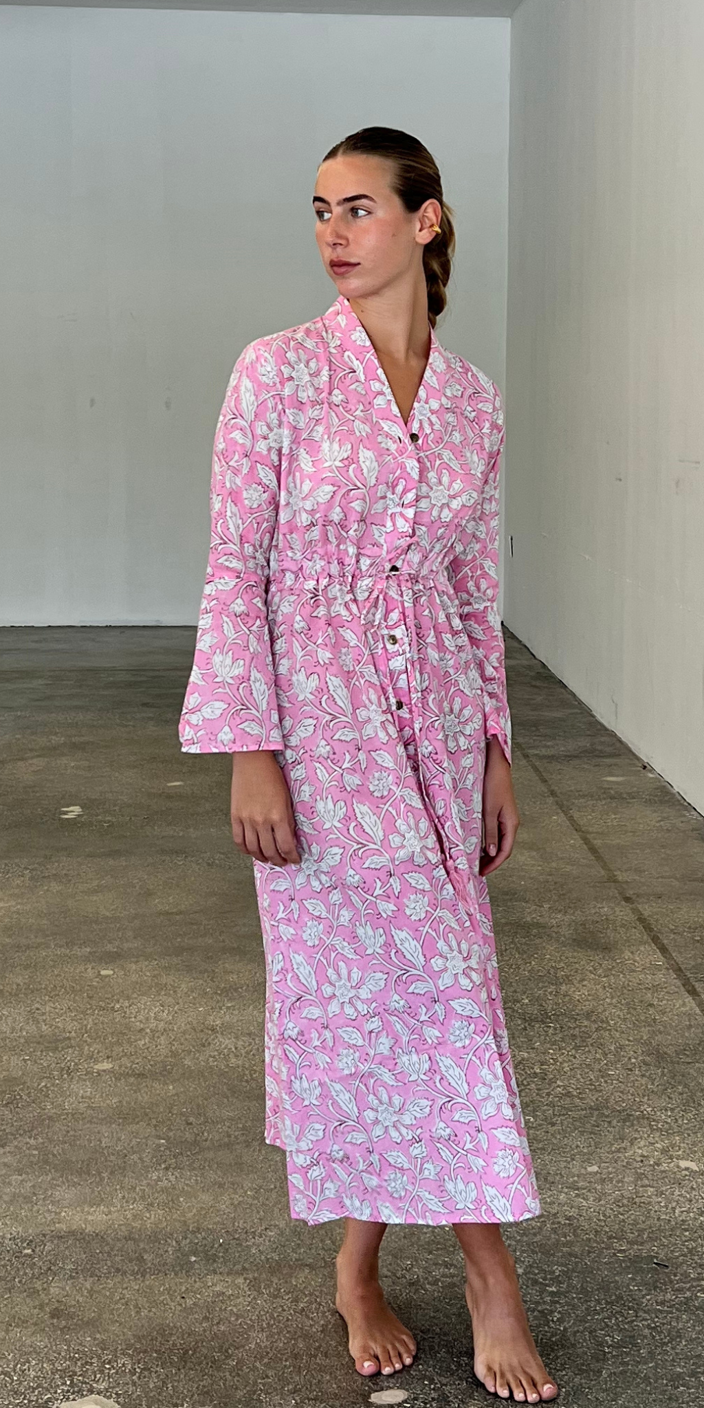 Pink Button Dress