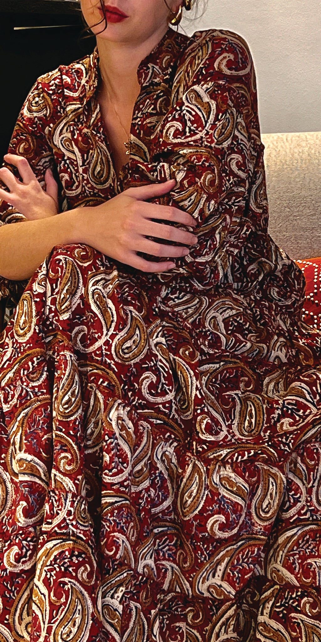 Homa Bagru Mao Dress