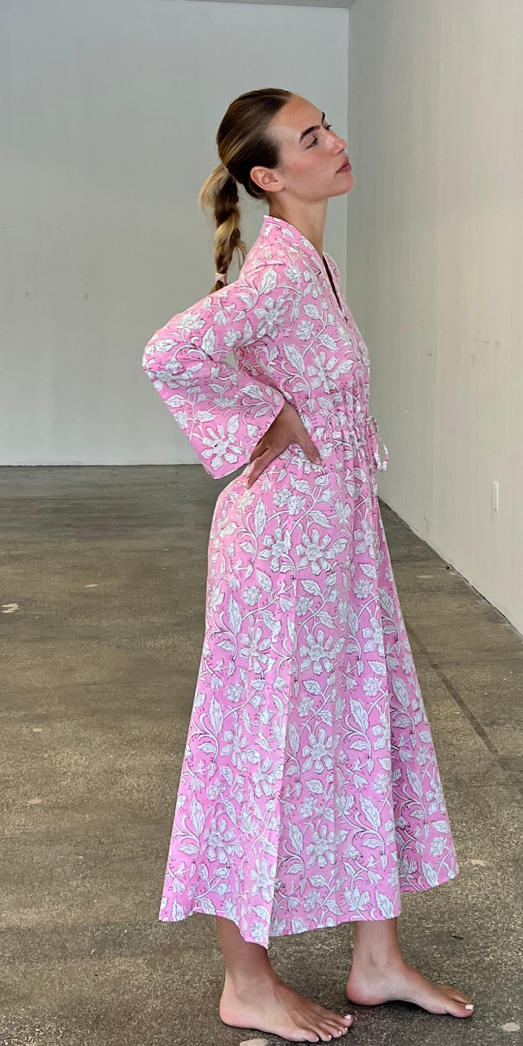 Pink Button Dress