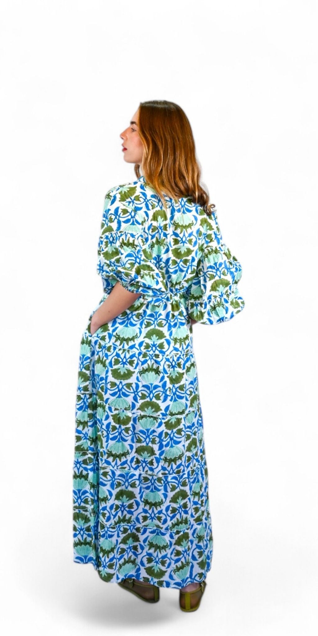 Kshirpa Bagru Mao Dress