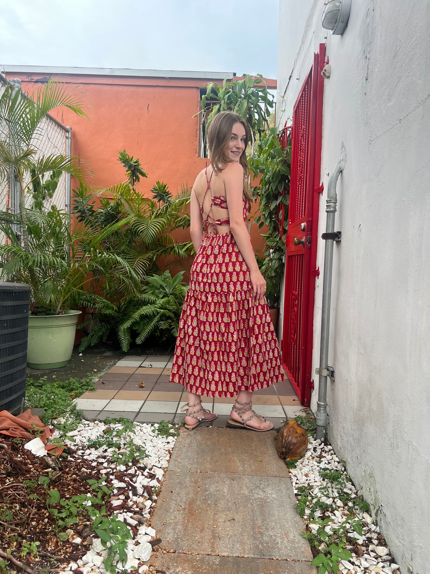 Crimson Rose Twist Dress