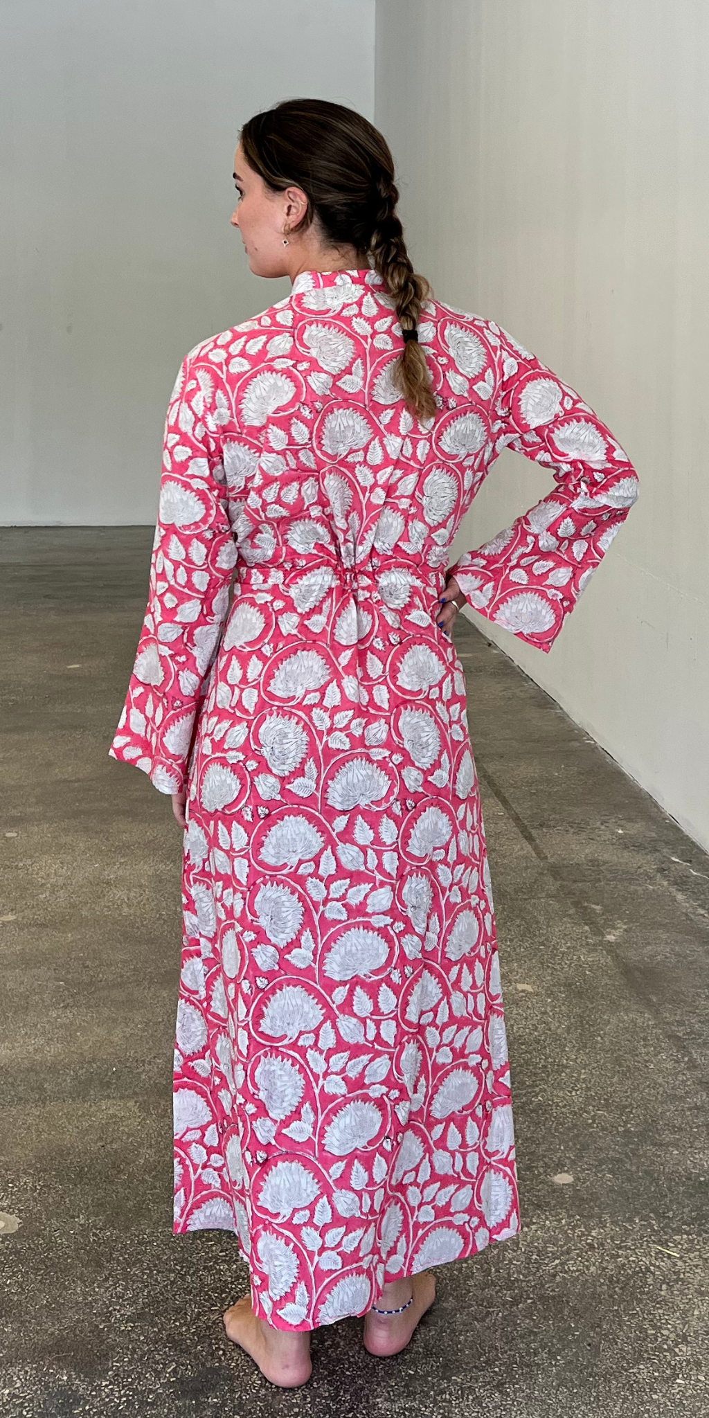 Hot Pink Button Dress