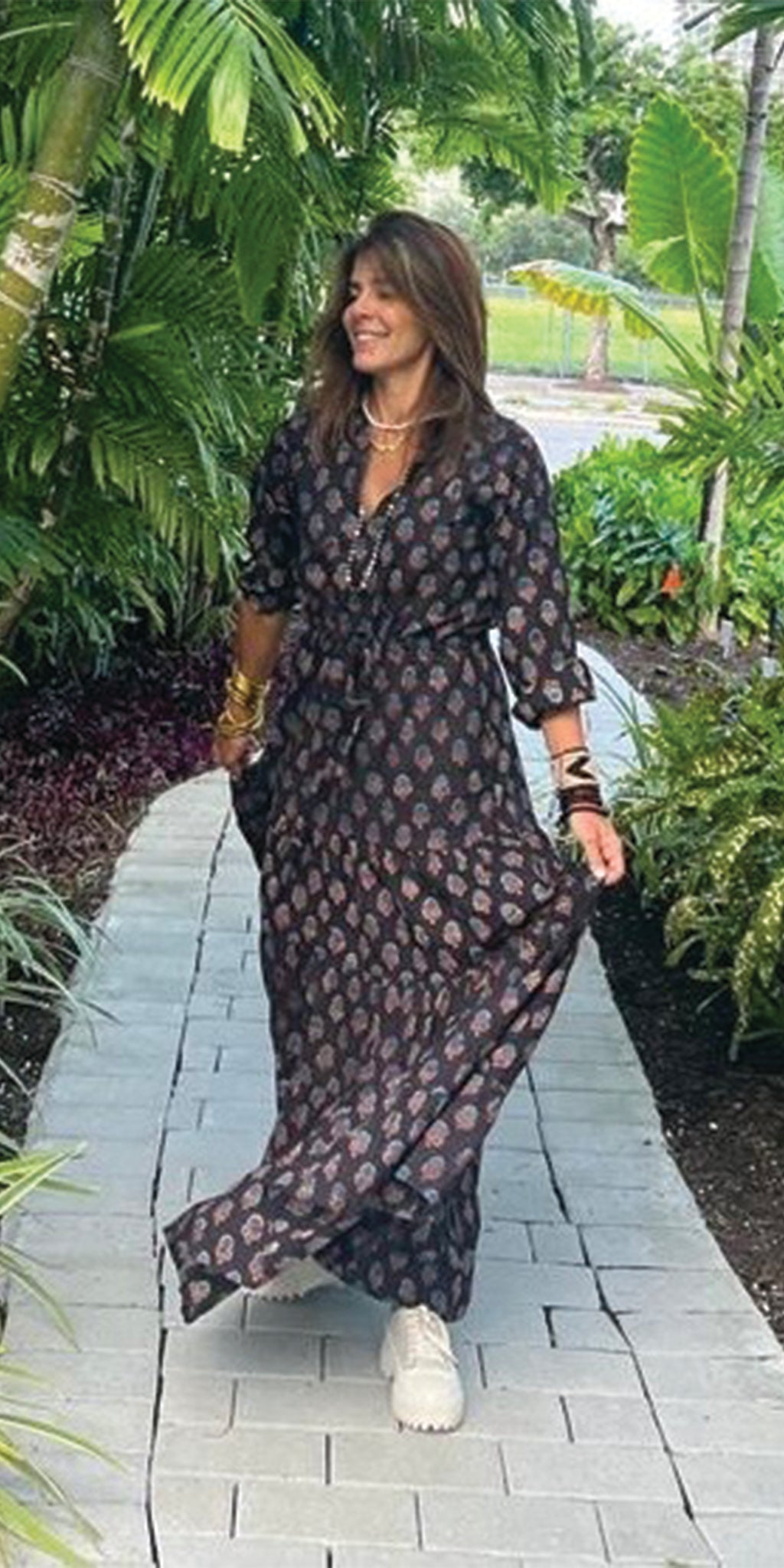 Neela Bagru Mao Dress