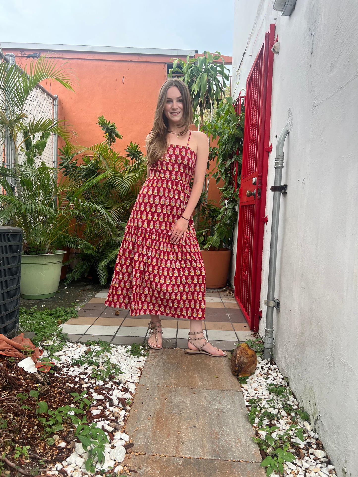 Crimson Rose Twist Dress