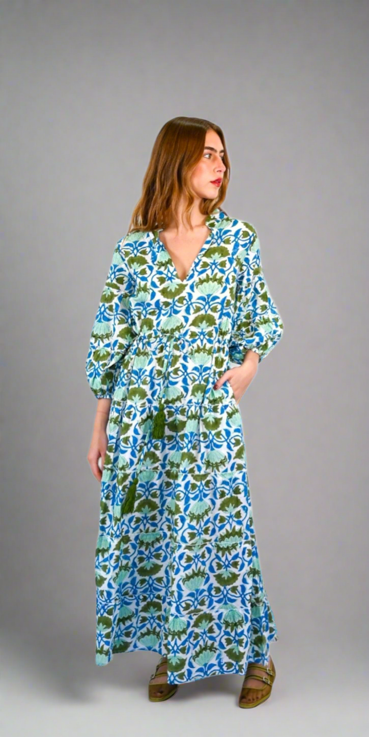 Jade Bloom Long Mao Dress DZUBI Jade Bloom Long Mao Dress DZUBI