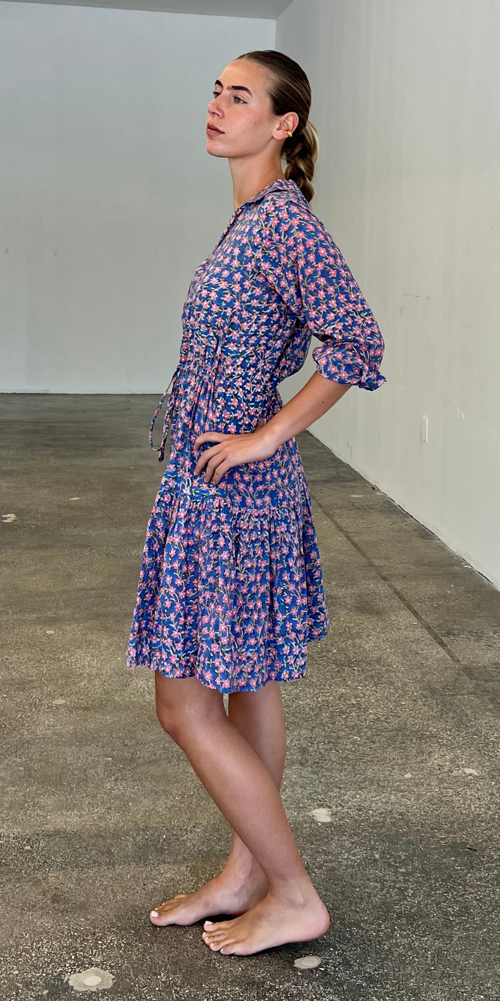 Navy Blue Short Shirt Dress