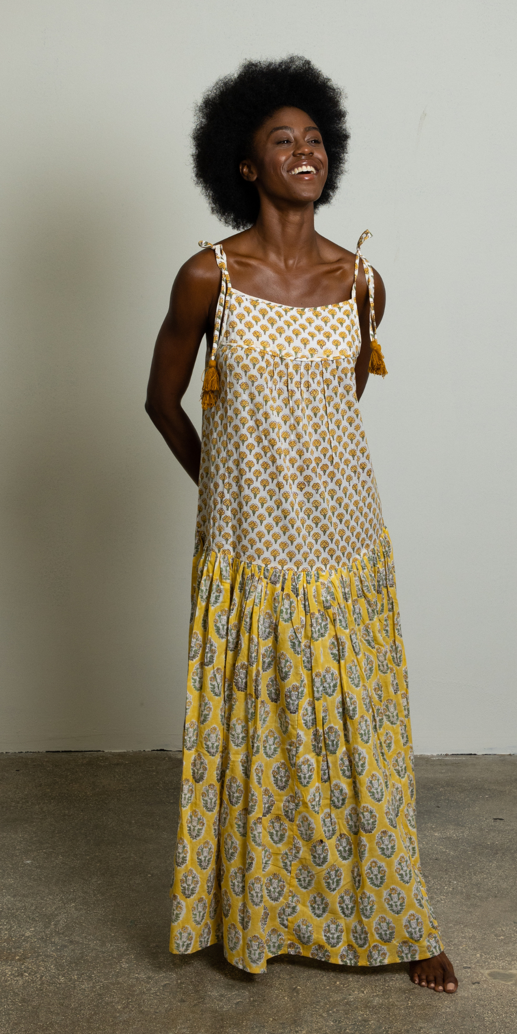 Yellow Provence Strap Dress