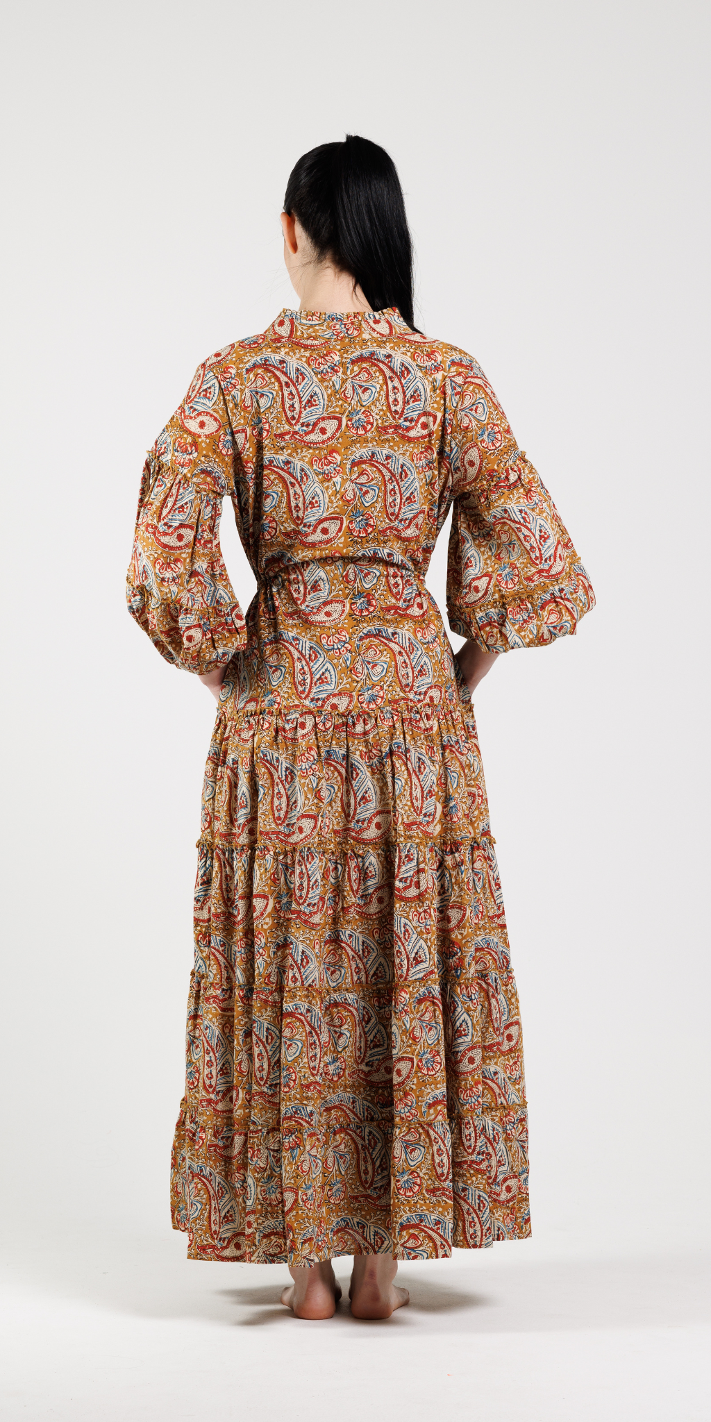 Kshirpa Bagru Long Mao Dress