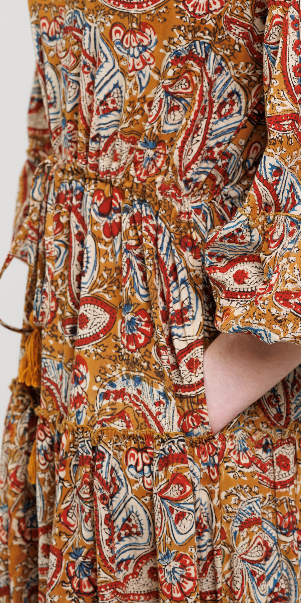 Kshirpa Bagru Long Mao Dress