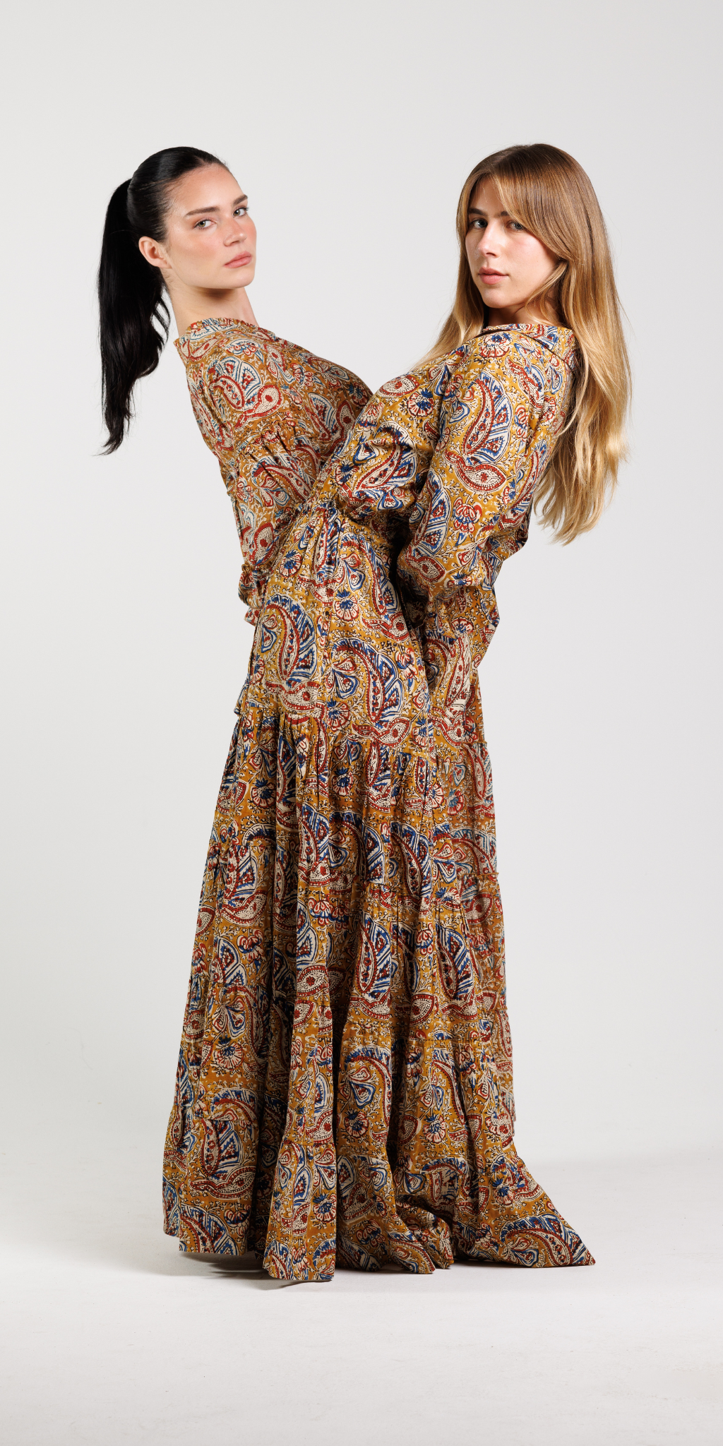 Kshirpa Bagru Long Mao Dress