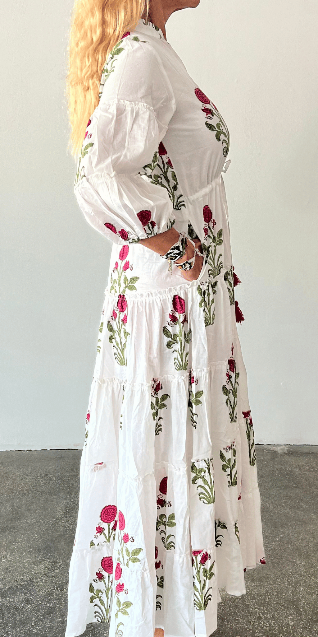 Red Mughal Mao Dress