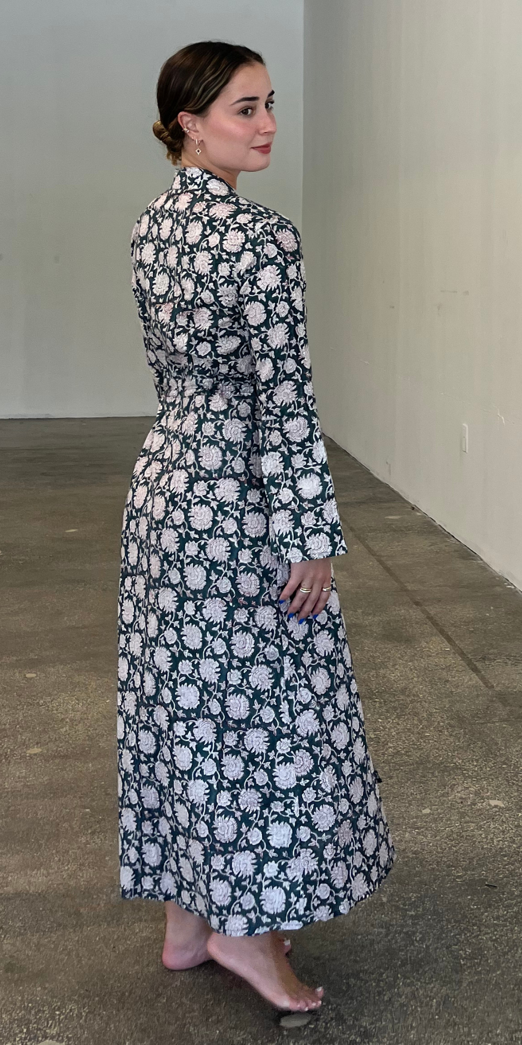 Dark Gray Button Dress