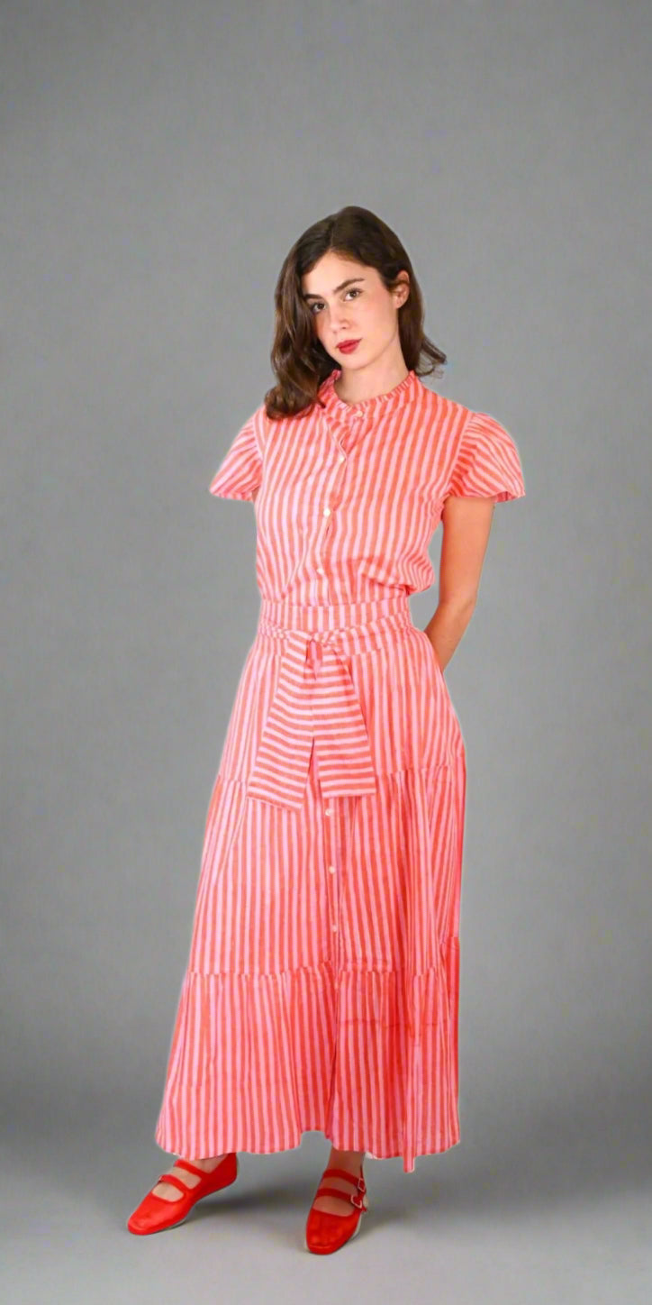 Grenadine Cap Sleeve Dress