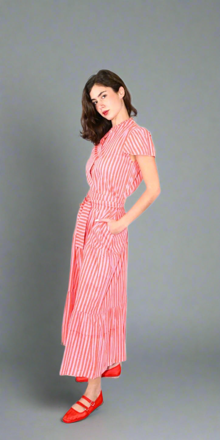 Grenadine Cap Sleeve Dress