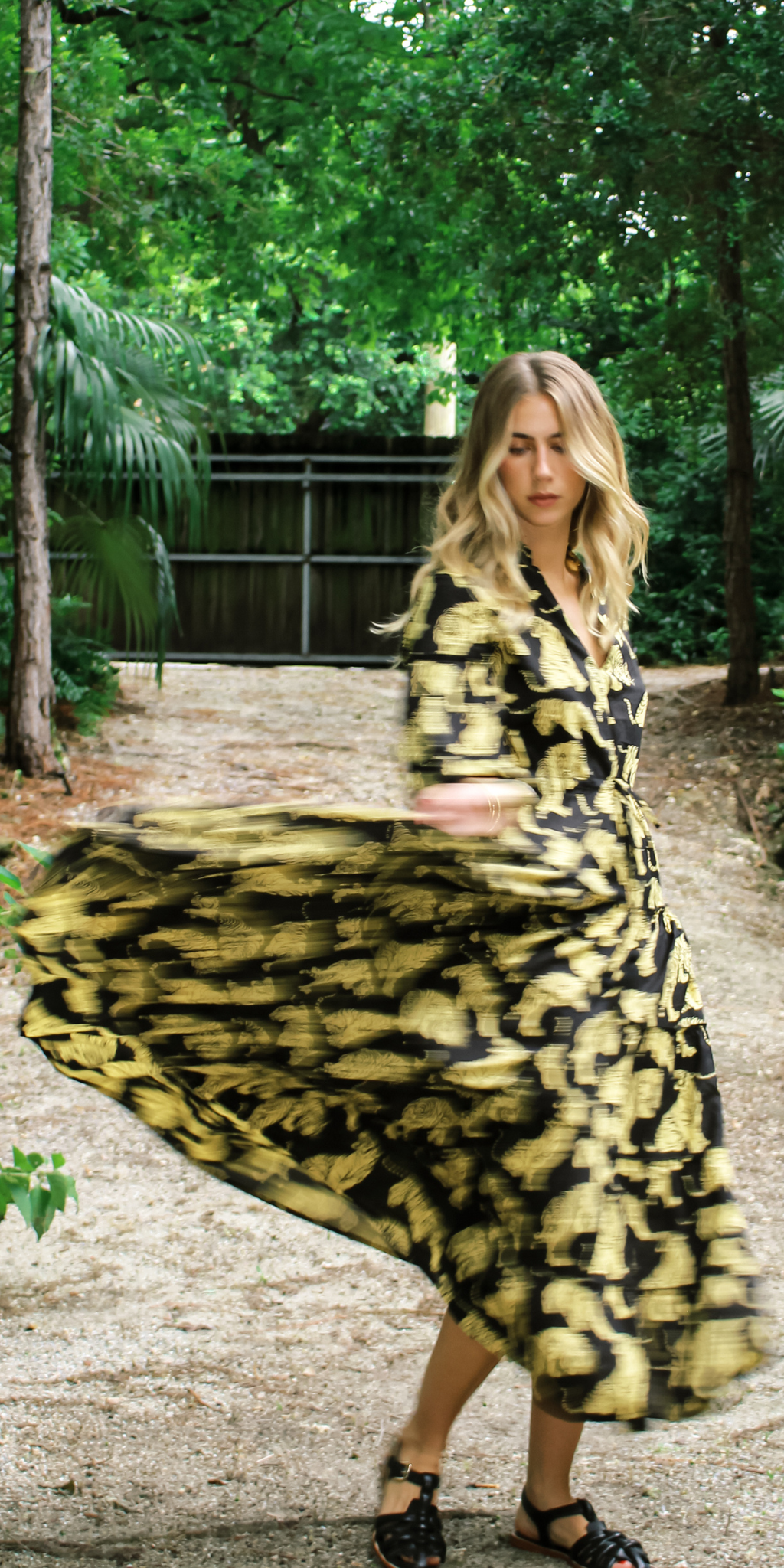 Yellow Tiger Mao Dress