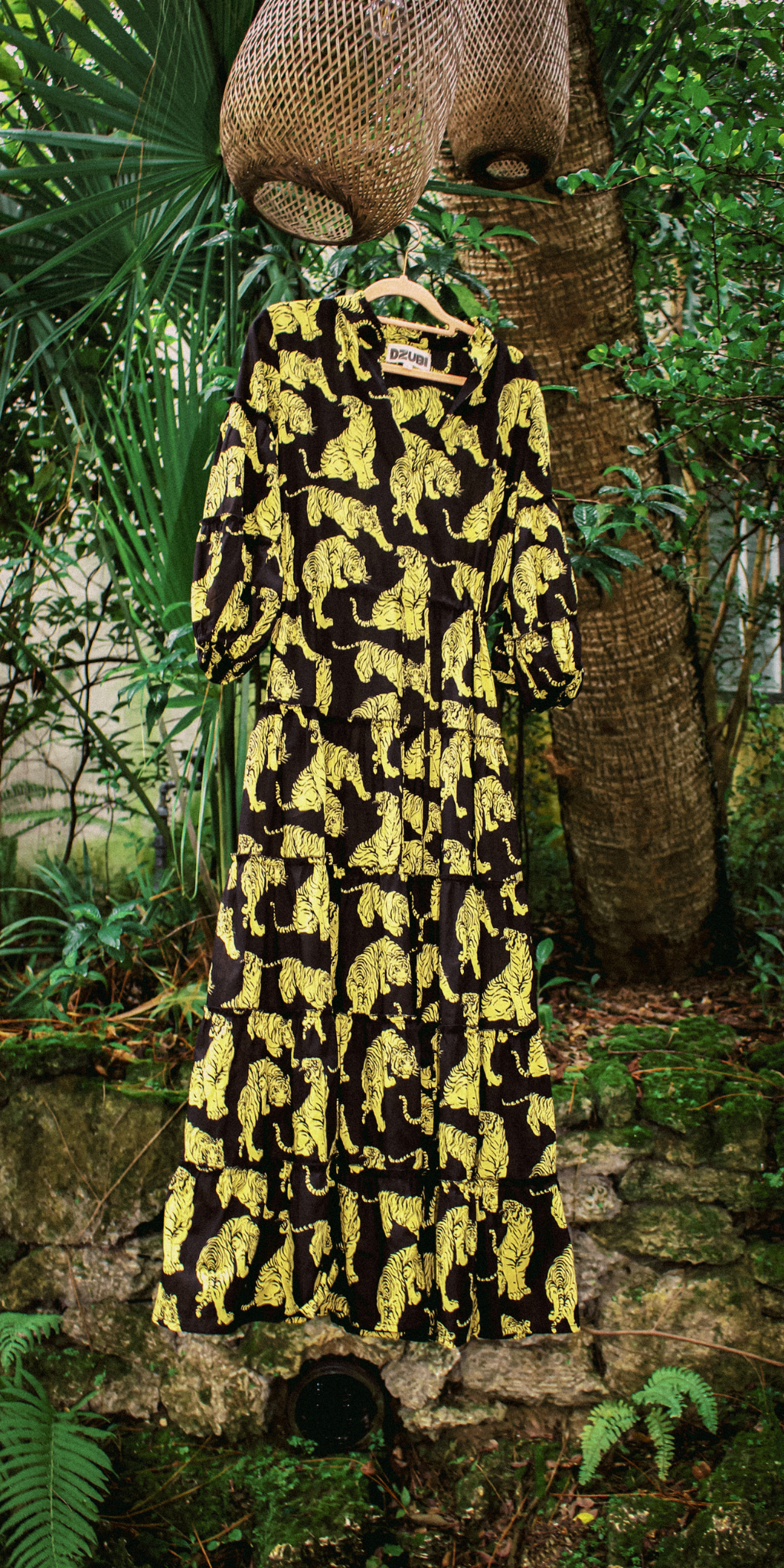 Yellow Tiger Mao Dress
