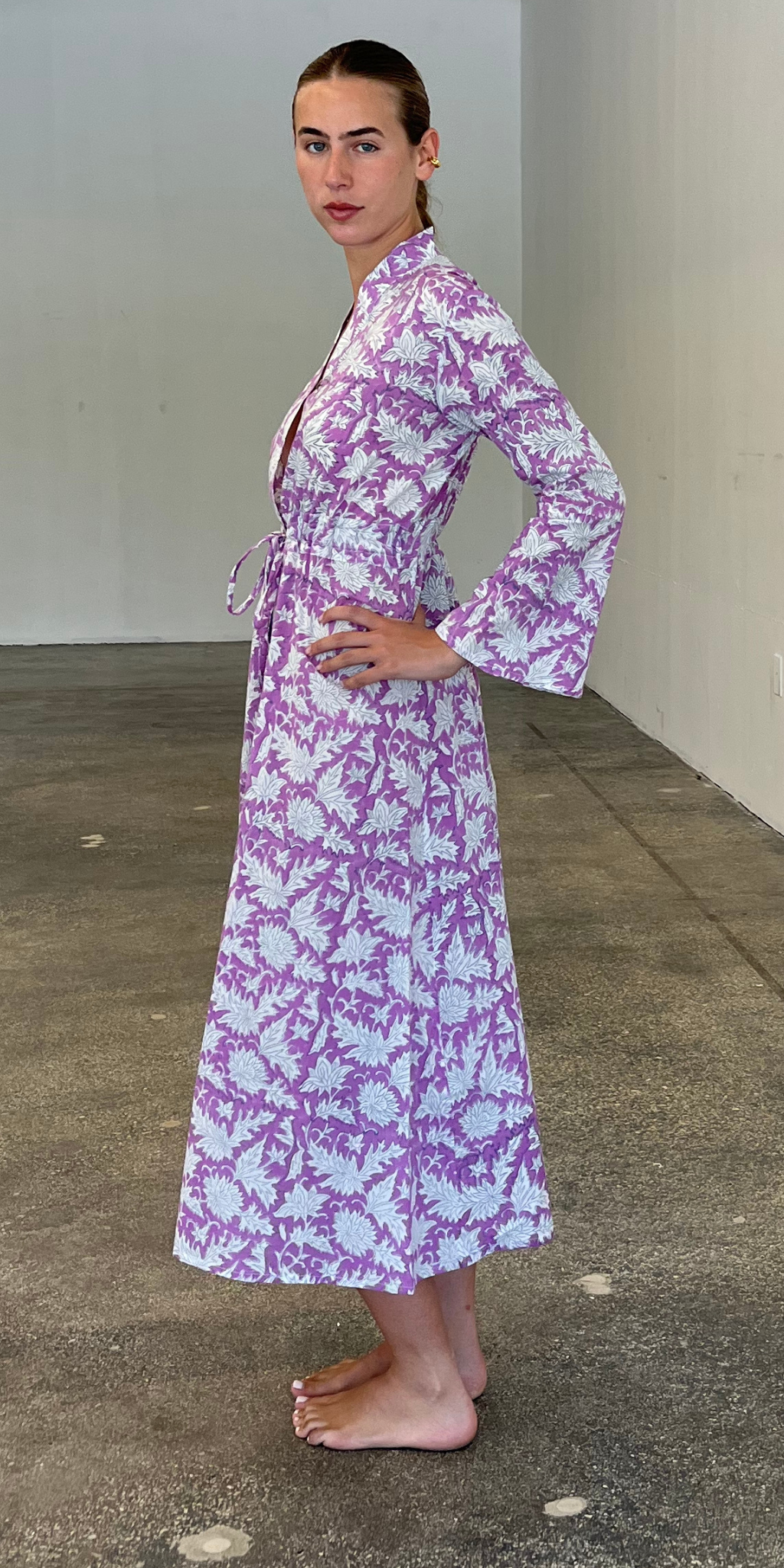 Purple Button Dress
