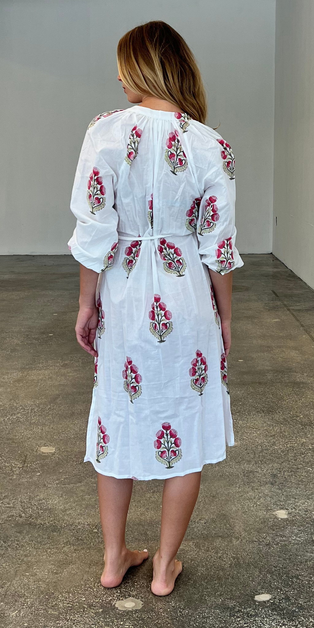 Pink Mughal Flower Kurta