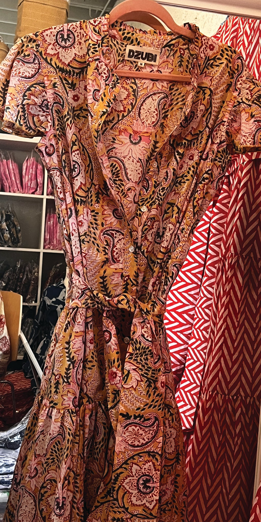 Golden Garden Cap Sleeve Dress