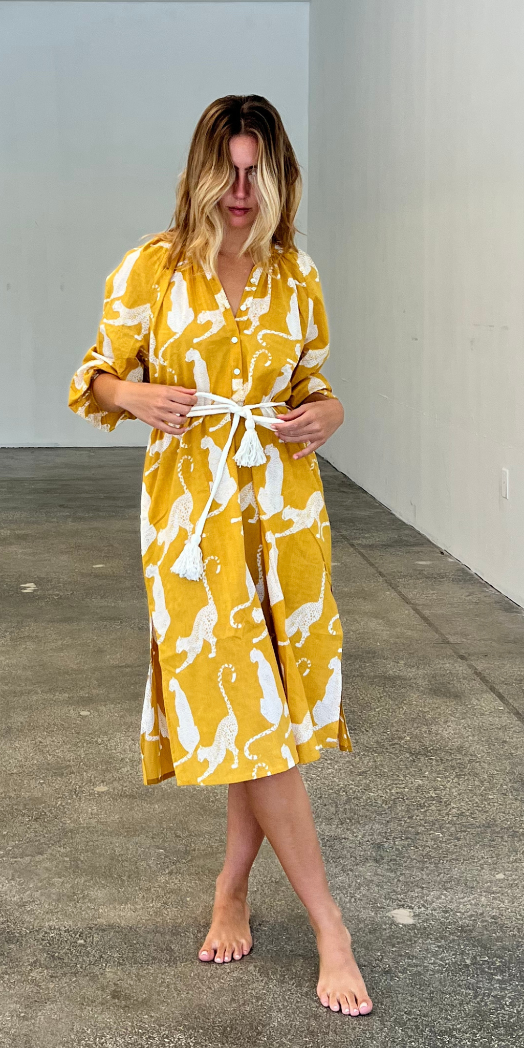Yellow Panther Kurta
