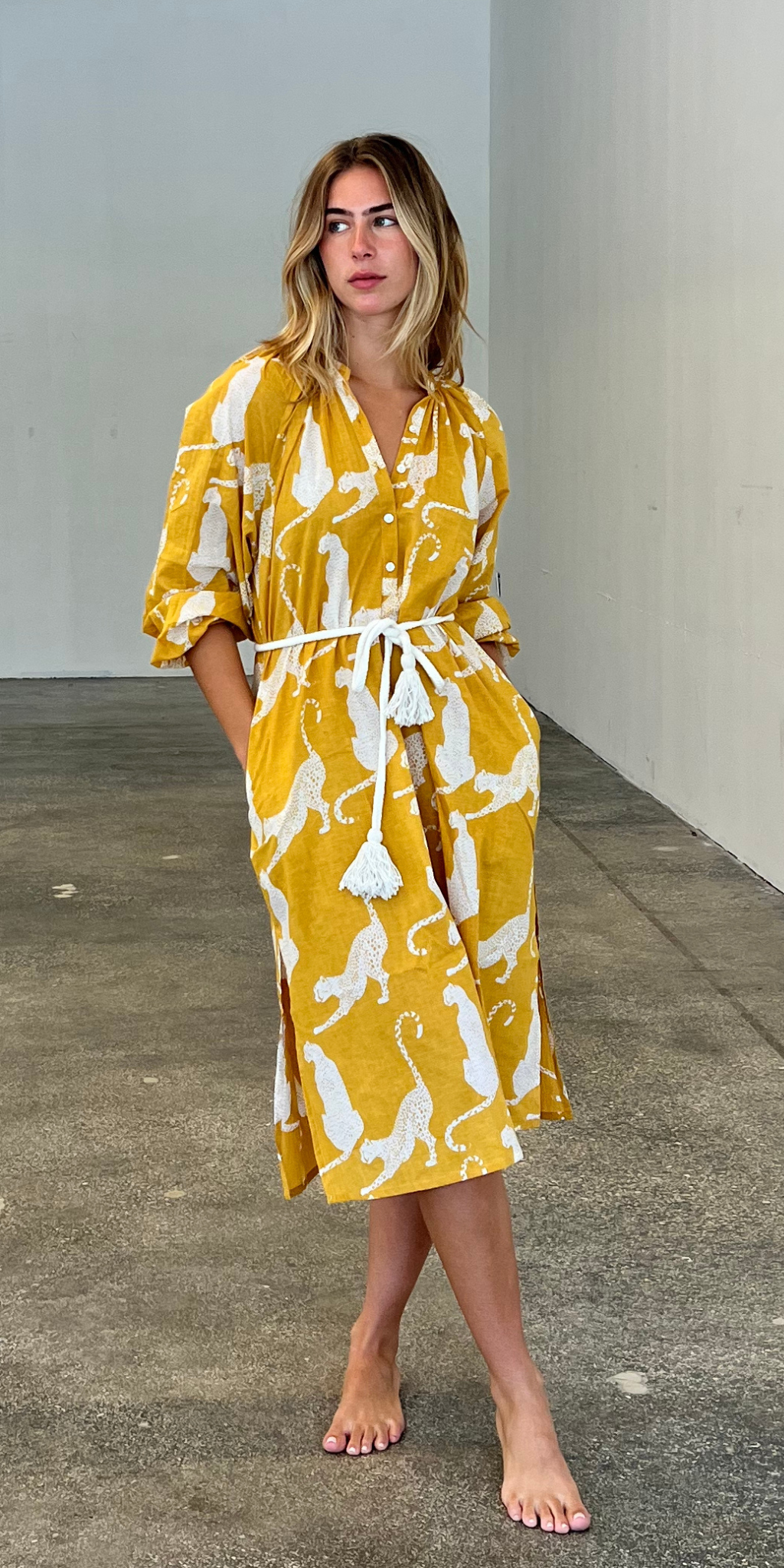 Yellow Panther Kurta