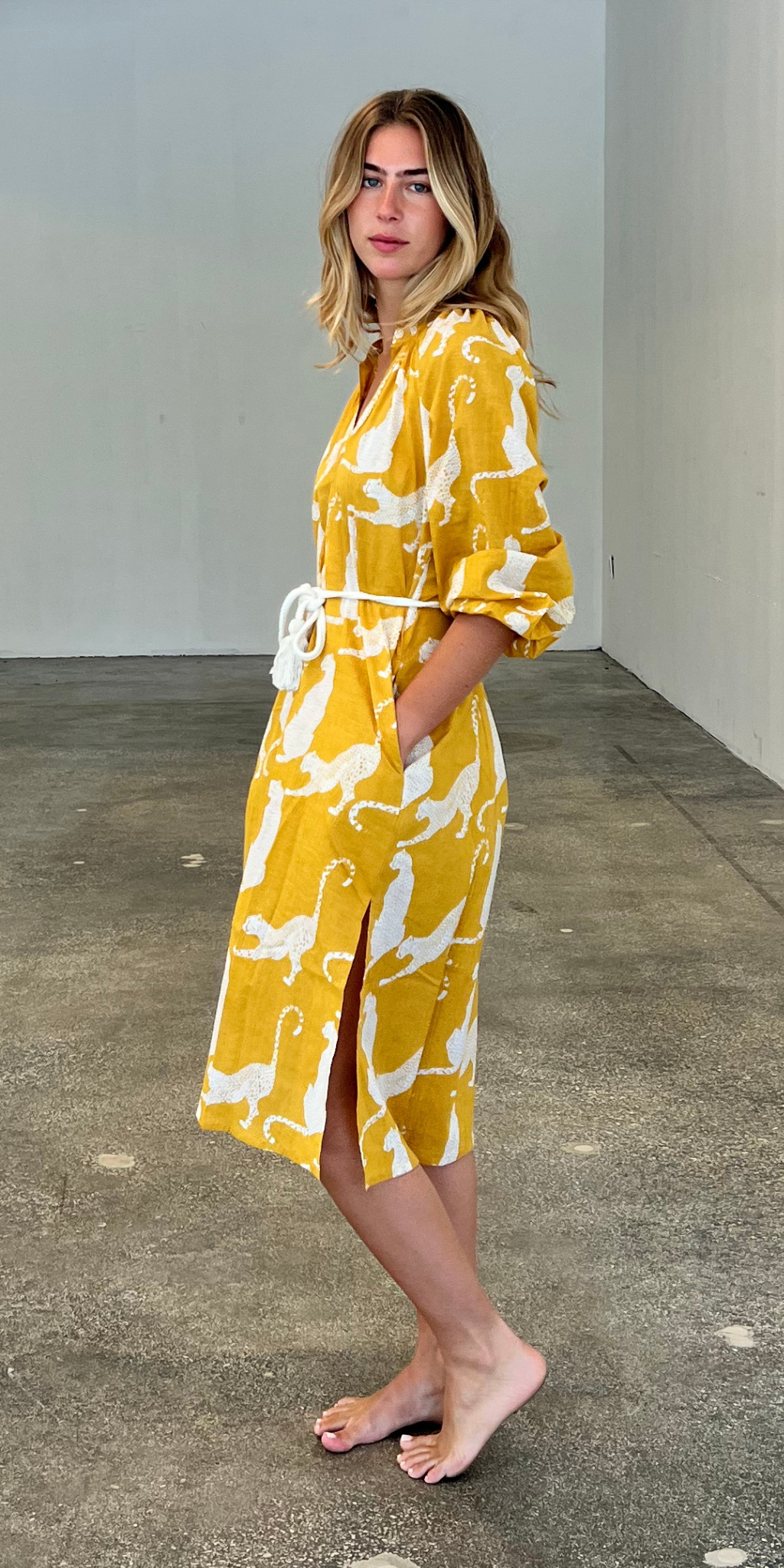 Yellow Panther Kurta