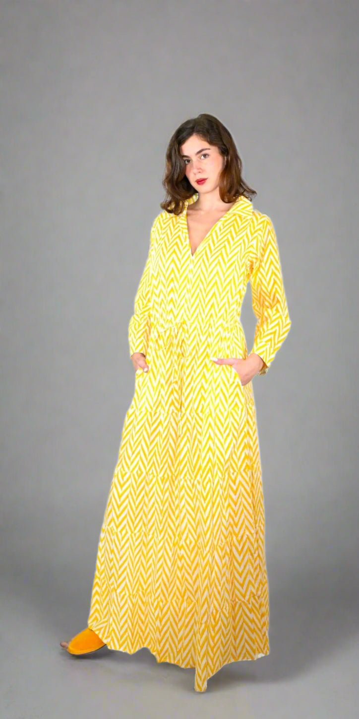 Mustard Seed Geo Long Shirt Dress DZUBI Mustard Seed Geo Long Shirt Dress DZUBI