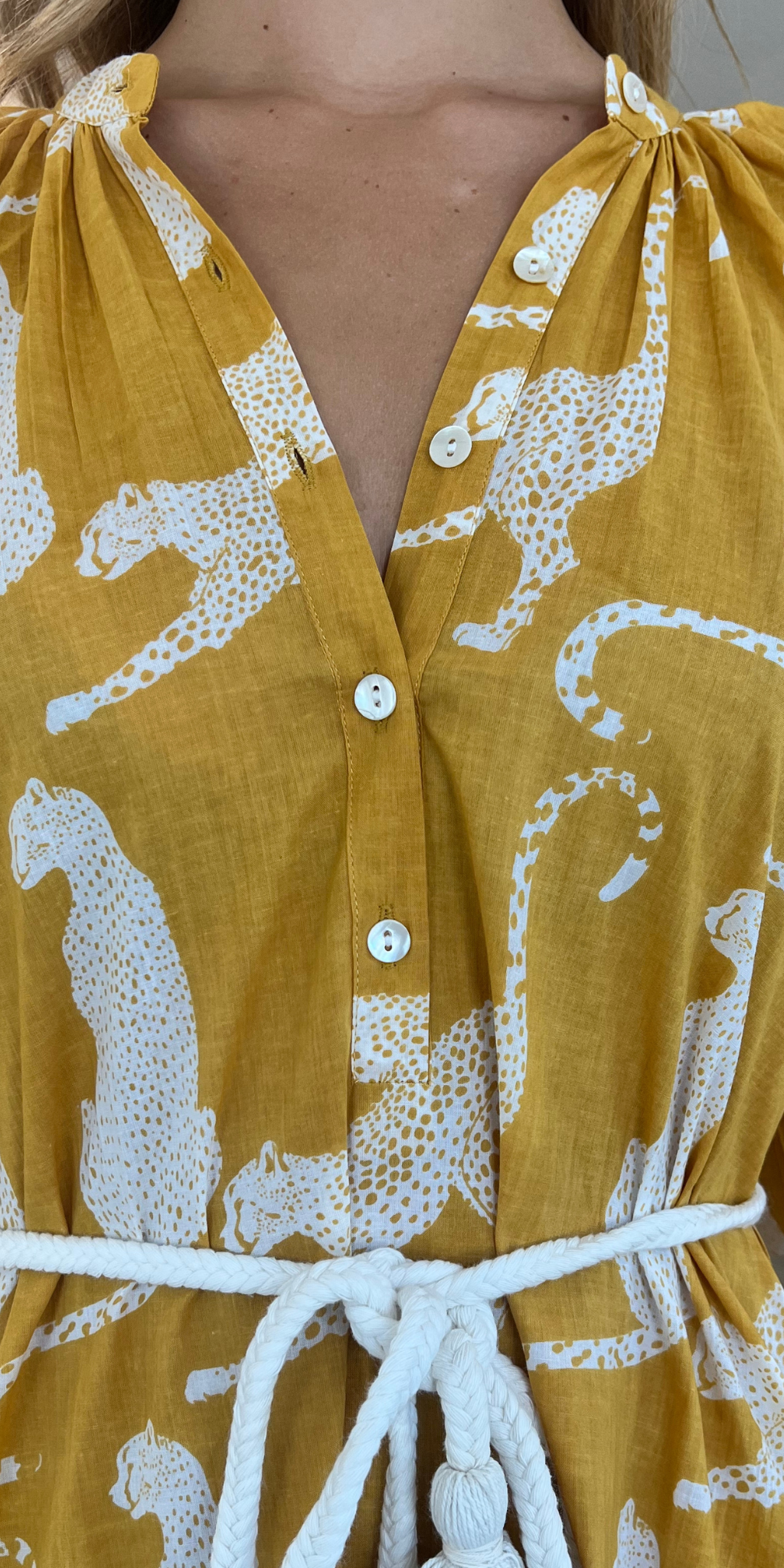 Yellow Panther Kurta