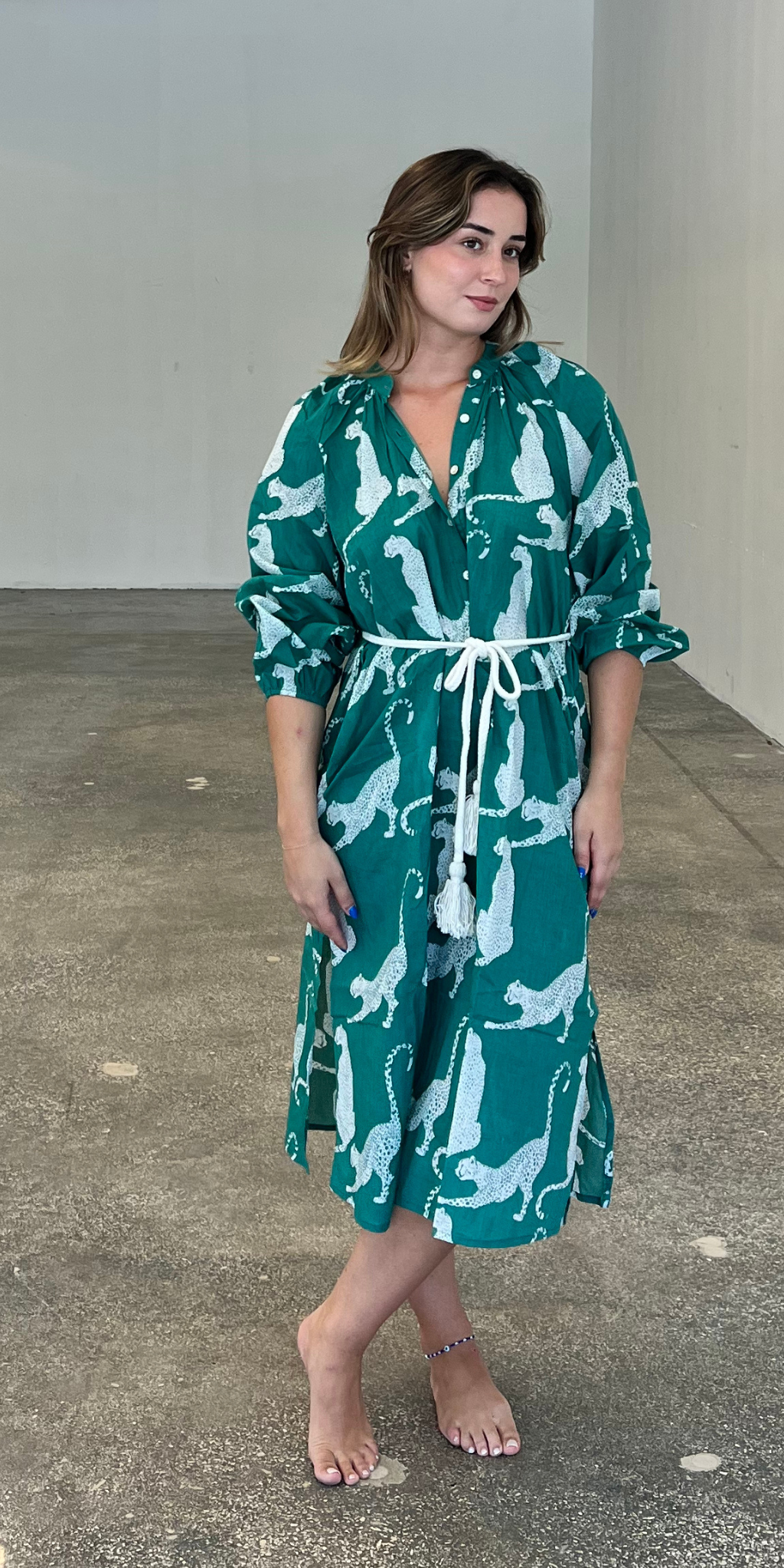 Green Panther Kurta