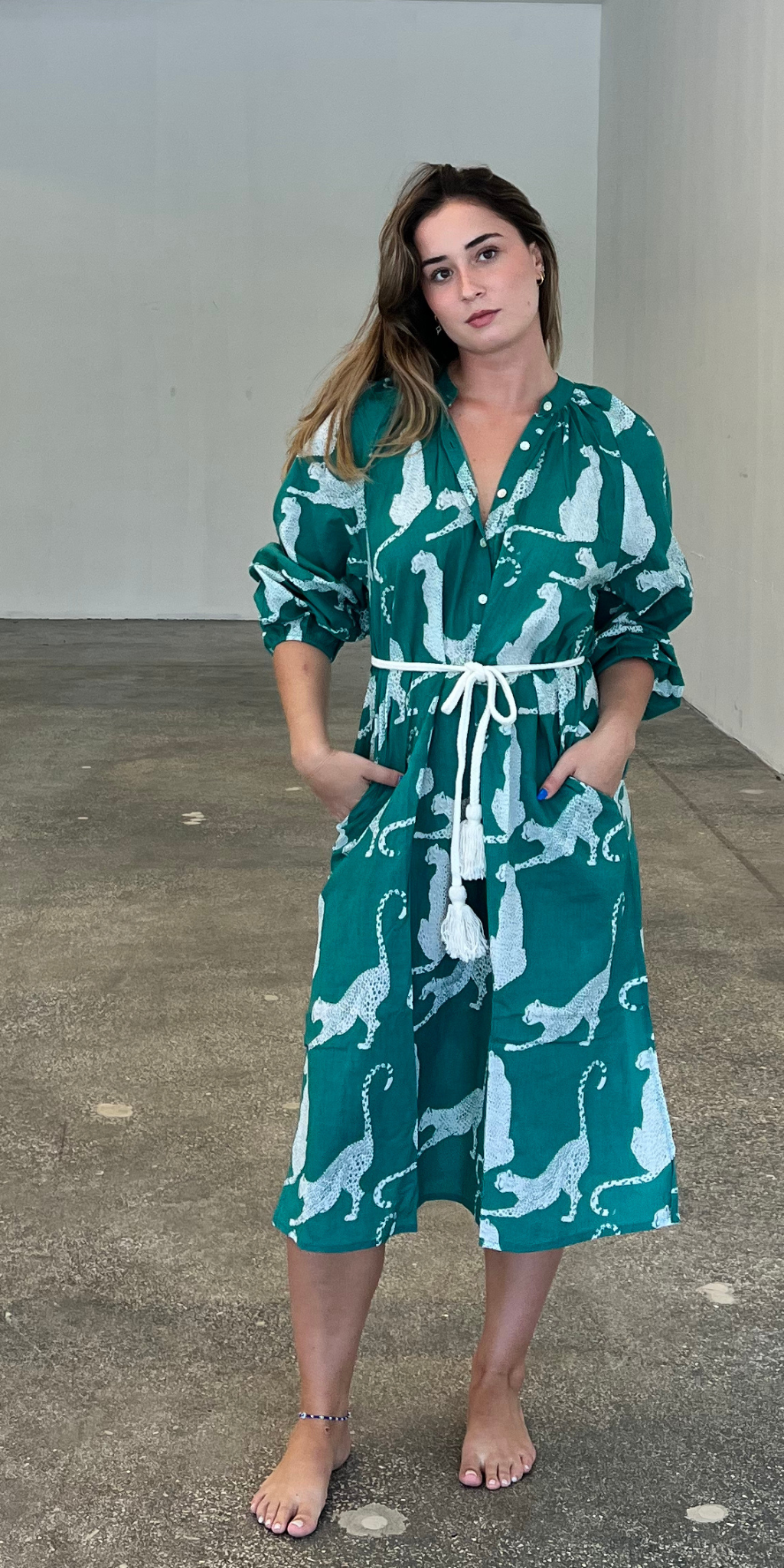 Green Panther Kurta