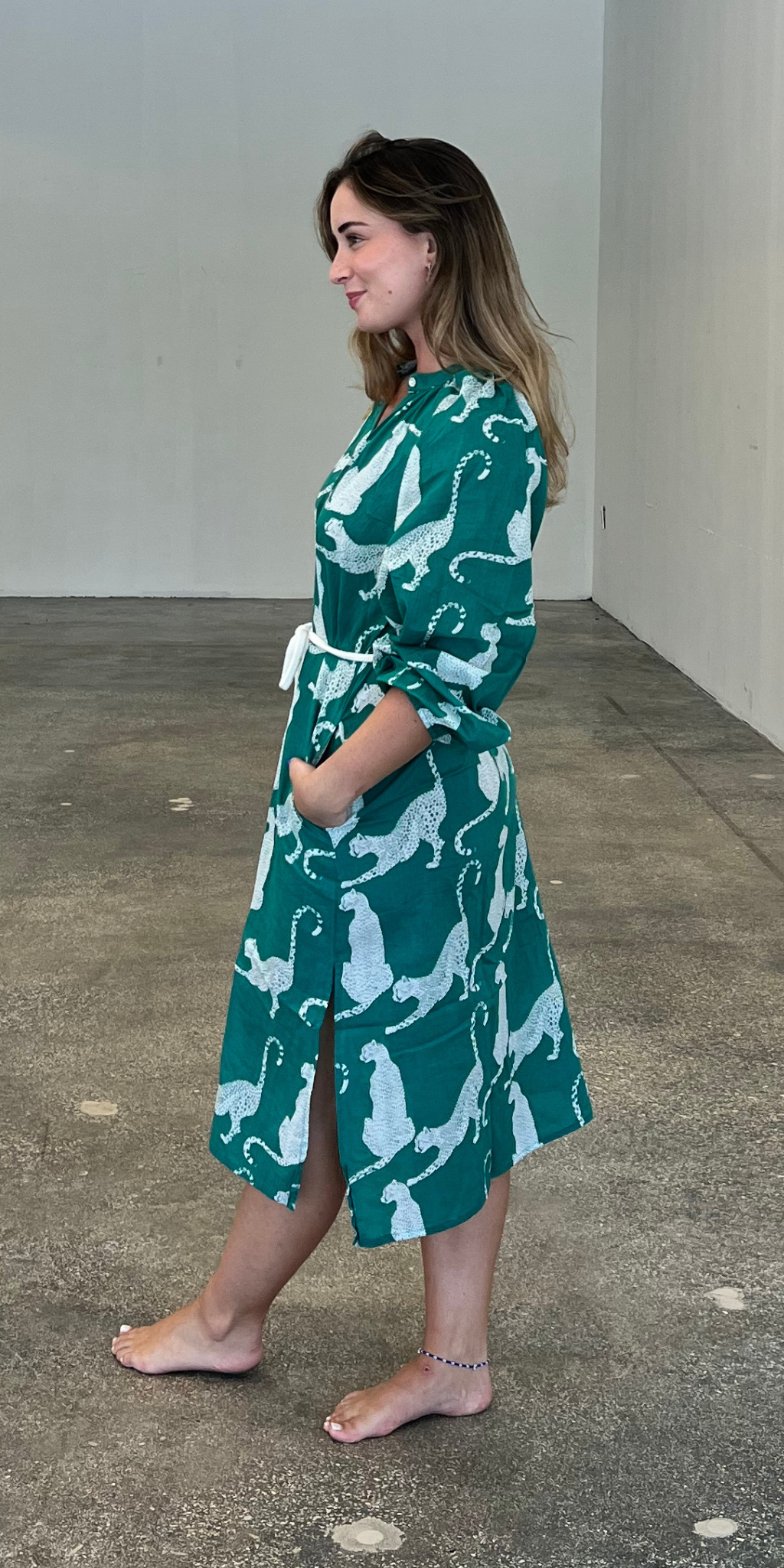 Green Panther Kurta