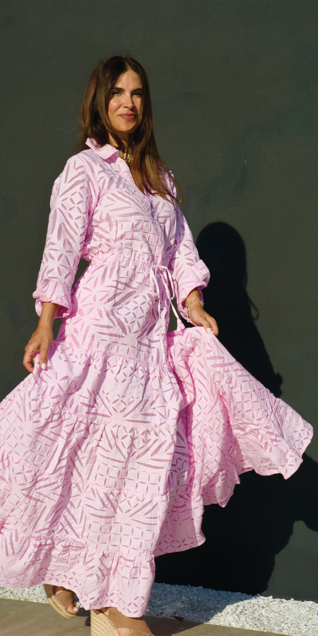 Cutout Shirt Dress