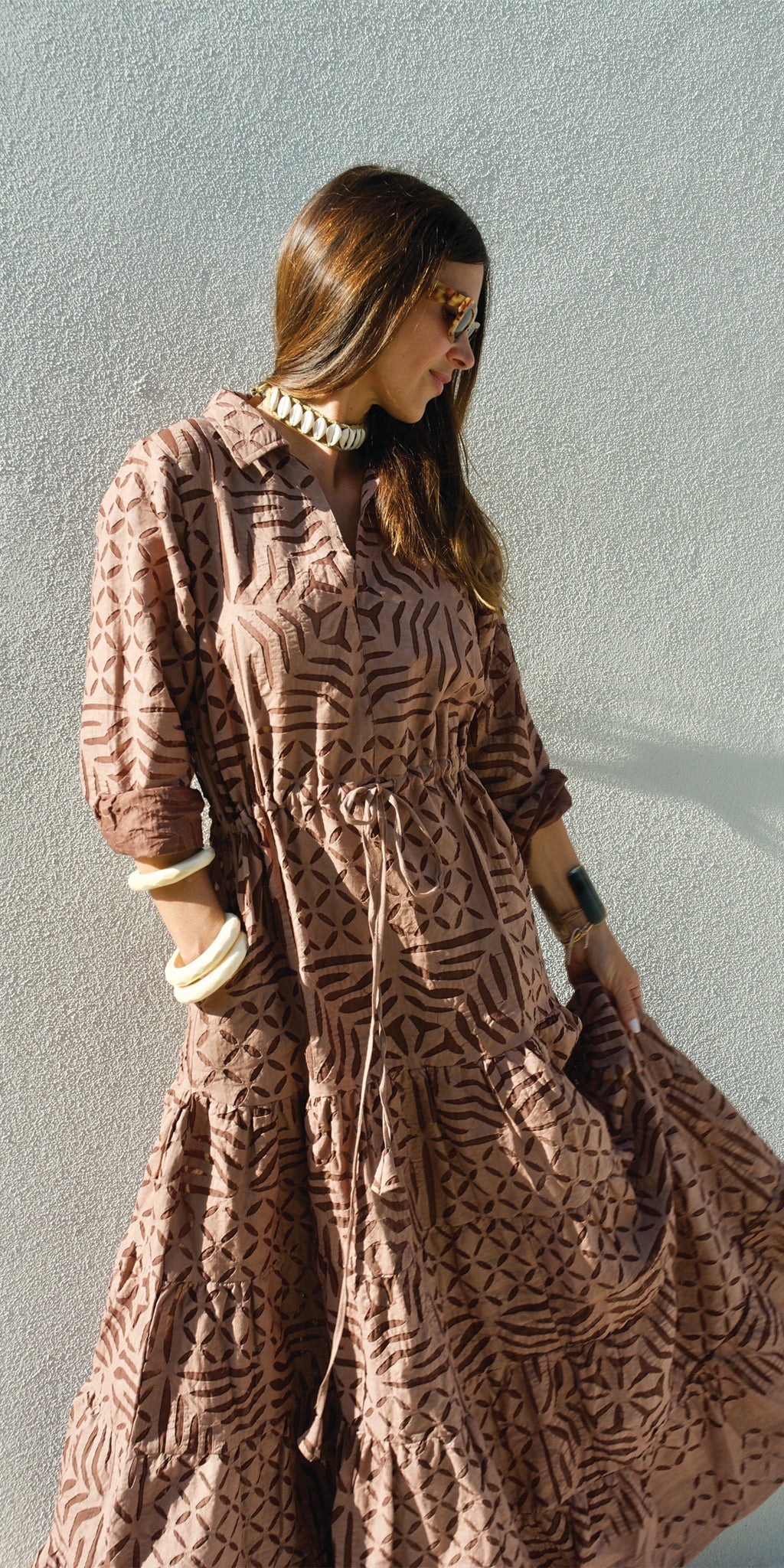 Cutout Shirt Dress