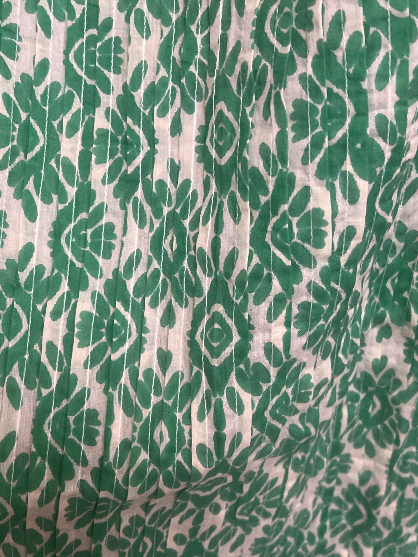 Green-Eyed Strappy Pleat Dress