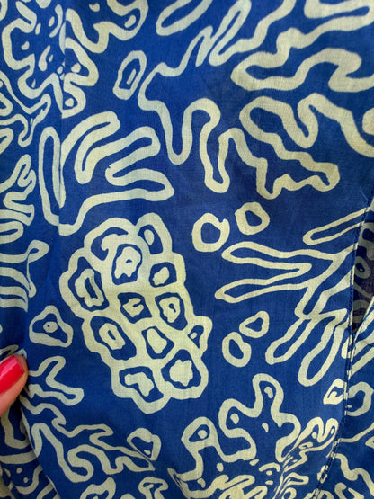 Blue Coral Shirt Dress
