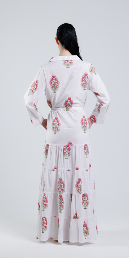 Pink Mughal Shirt Dress