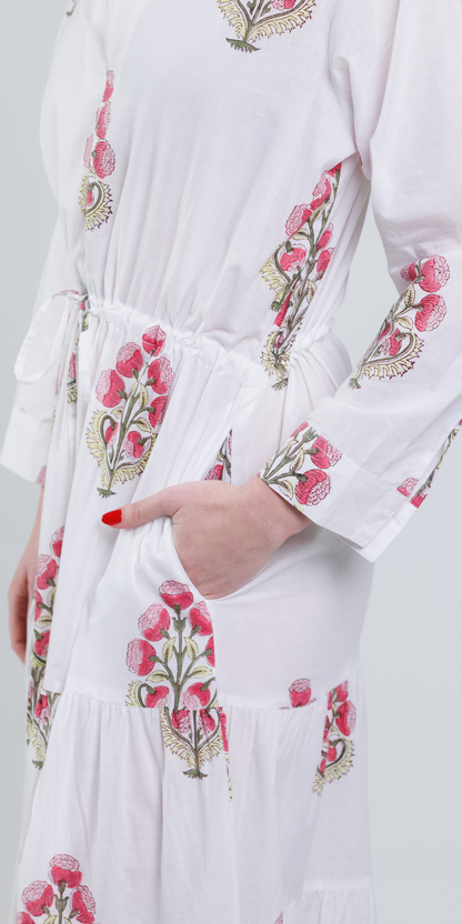 Pink Mughal Shirt Dress