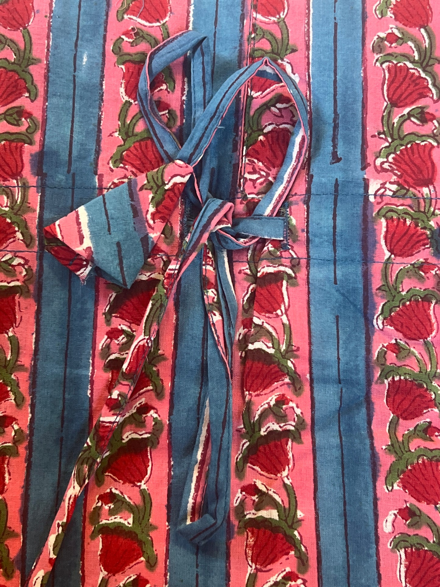 Stripes and Petals Long Shirt Dress