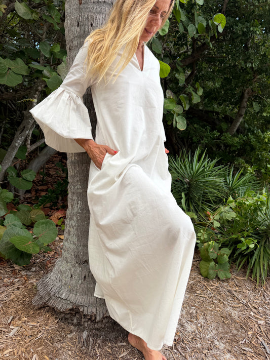White Puff Dress