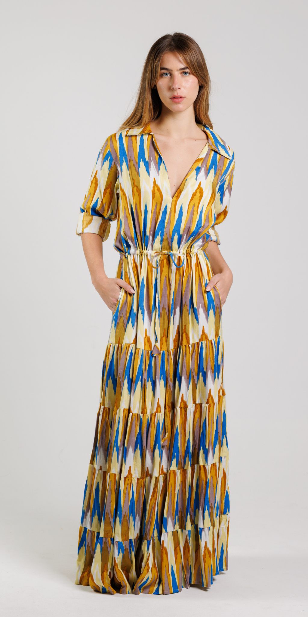 Himalaya Ikat Shirt Dress