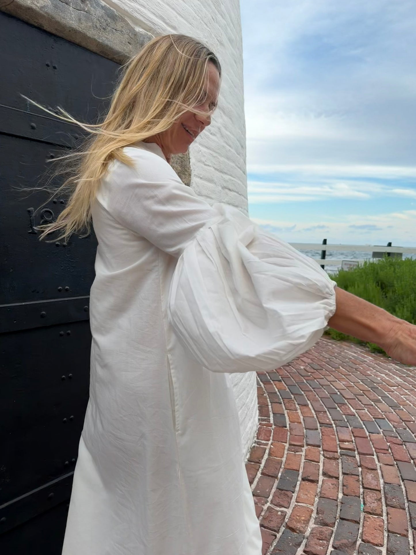 White Puff Dress