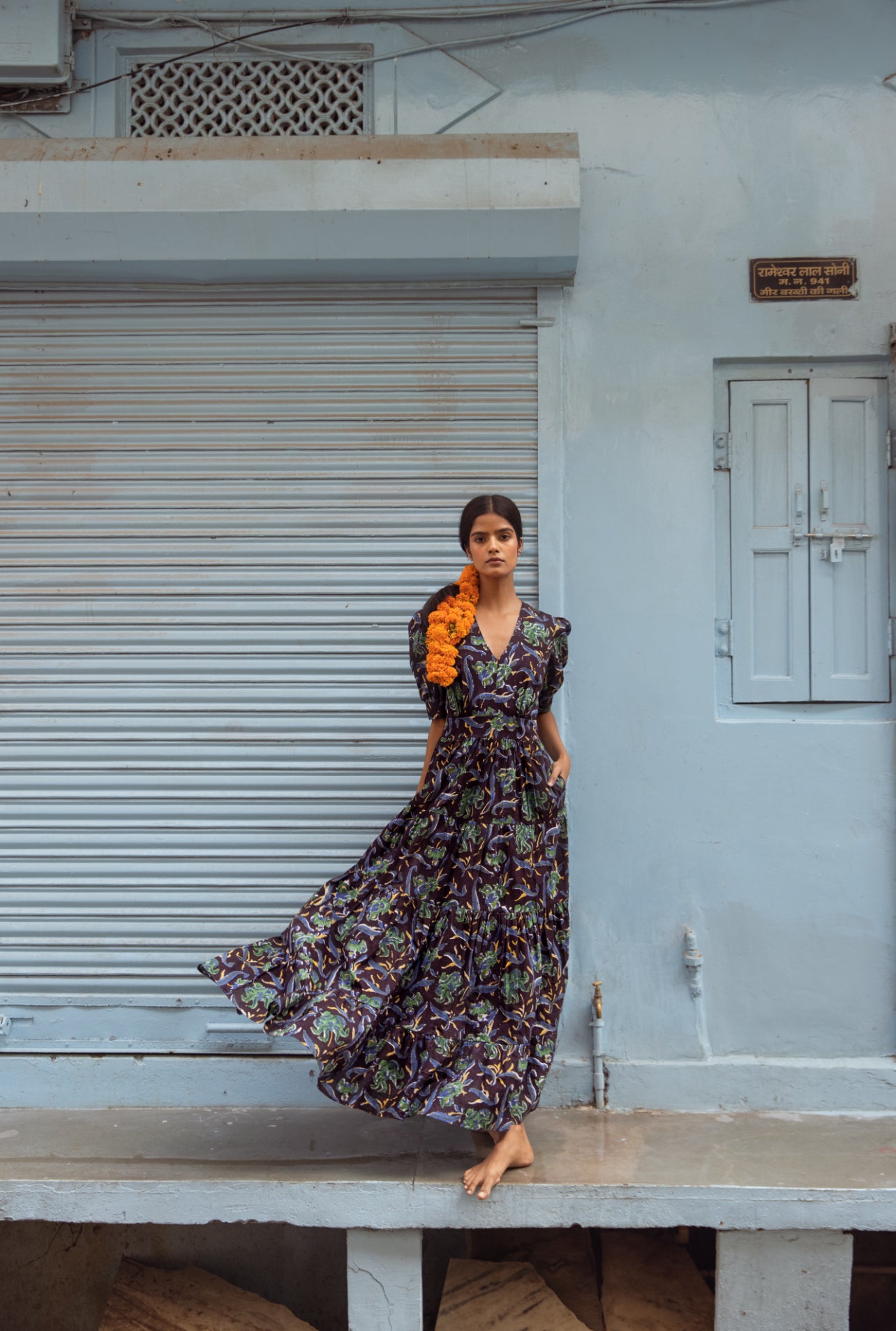 Riviera Puff Maxi Dress