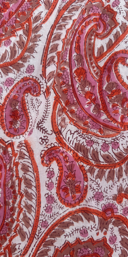 Pink Paisley Twist Dress