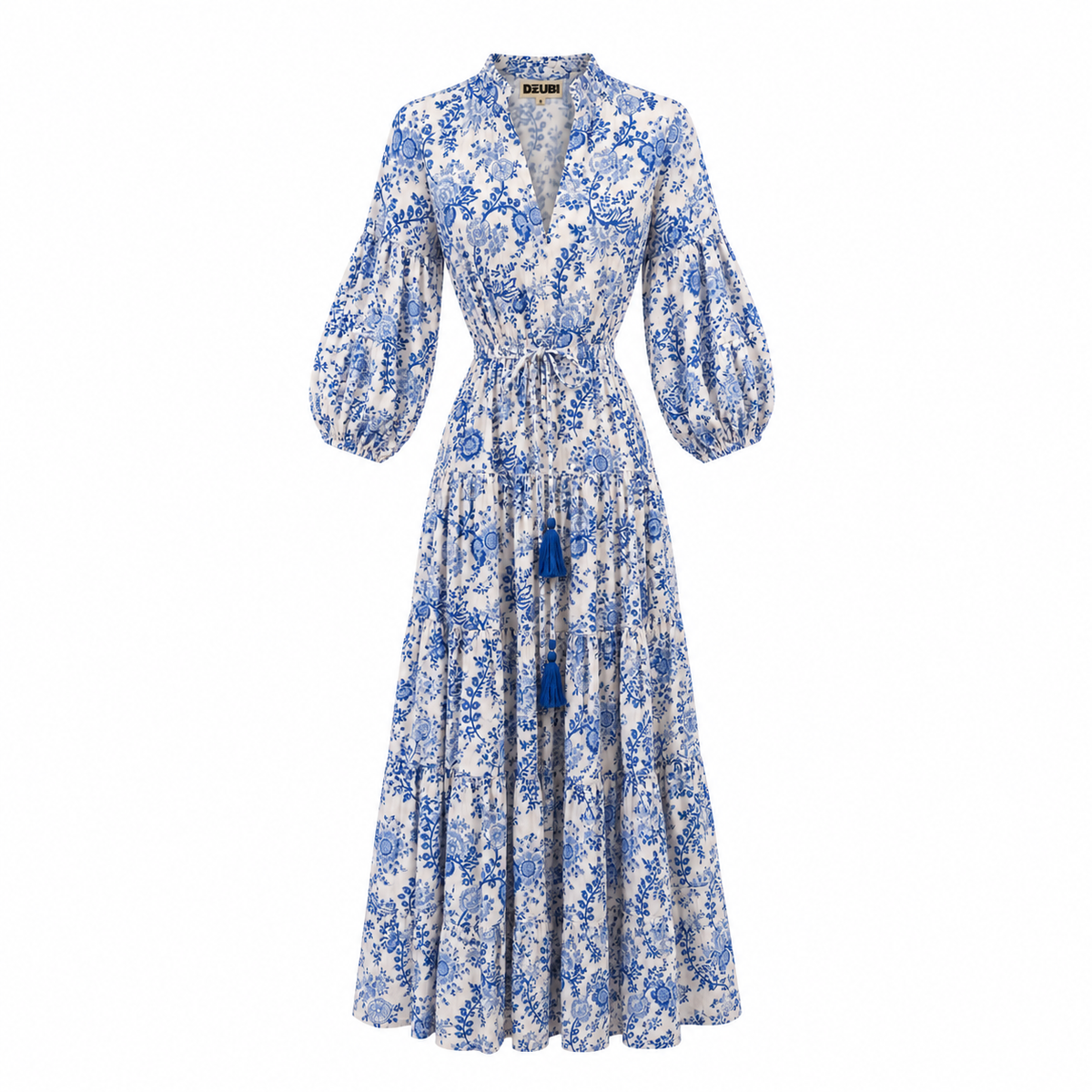 Pastel Blue  Long Mao Dress