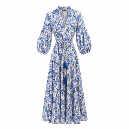 Pastel Blue  Long Mao Dress